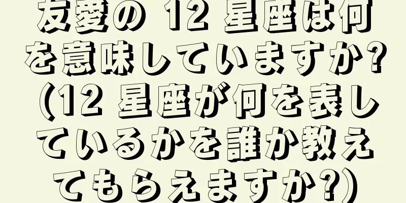 友愛の 12 星座は何を意味していますか? (12 星座が何を表しているかを誰か教えてもらえますか?)