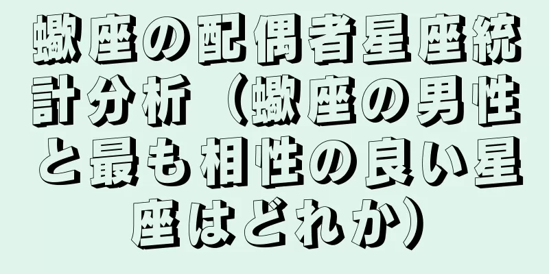 蠍座の配偶者星座統計分析（蠍座の男性と最も相性の良い星座はどれか）