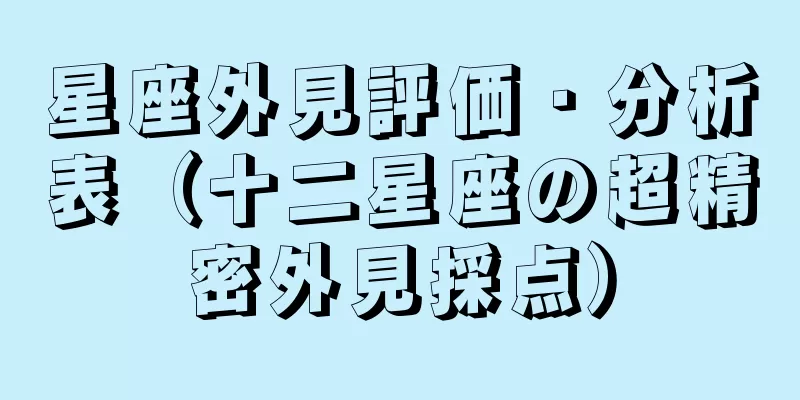 星座外見評価・分析表（十二星座の超精密外見採点）