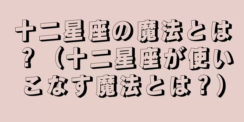 十二星座の魔法とは？（十二星座が使いこなす魔法とは？）