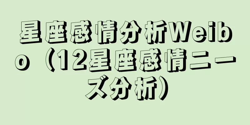 星座感情分析Weibo（12星座感情ニーズ分析）