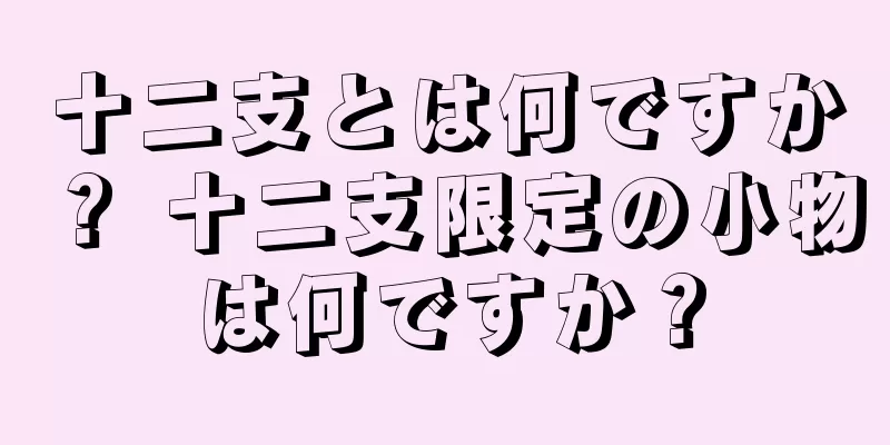 十二支とは何ですか？ 十二支限定の小物は何ですか？