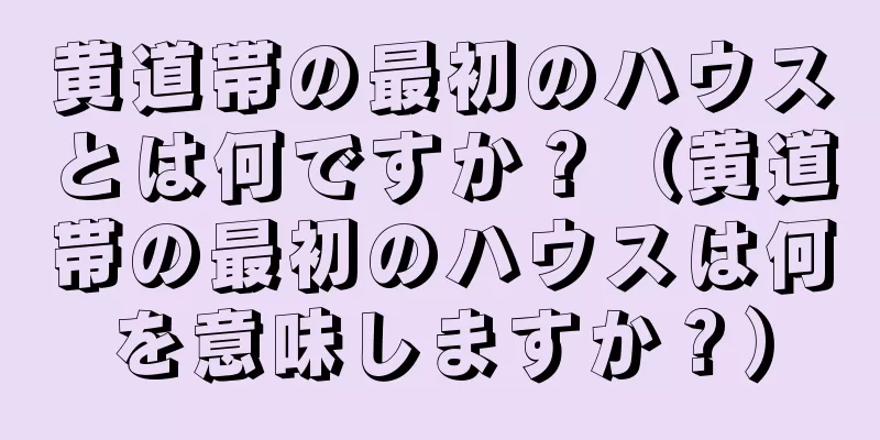 黄道帯の最初のハウスとは何ですか？（黄道帯の最初のハウスは何を意味しますか？）