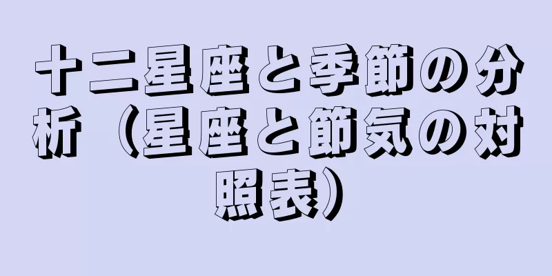十二星座と季節の分析（星座と節気の対照表）