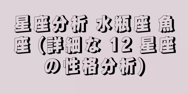 星座分析 水瓶座 魚座 (詳細な 12 星座の性格分析)