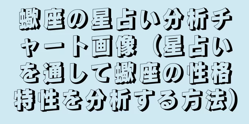 蠍座の星占い分析チャート画像（星占いを通して蠍座の性格特性を分析する方法）