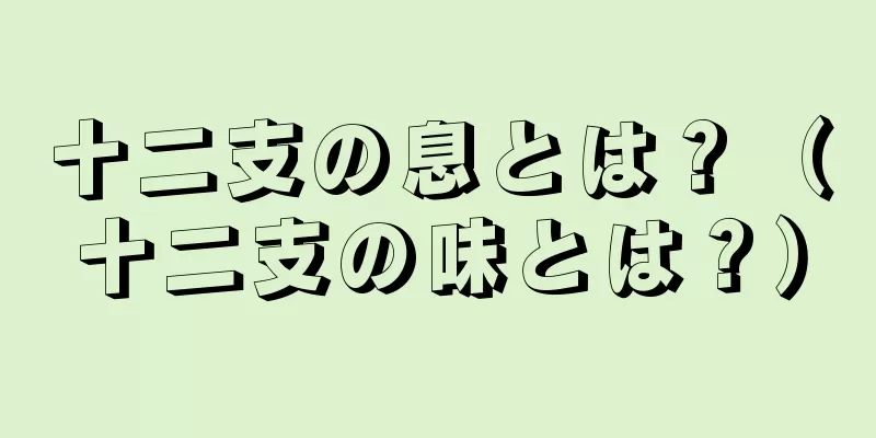 十二支の息とは？（十二支の味とは？）