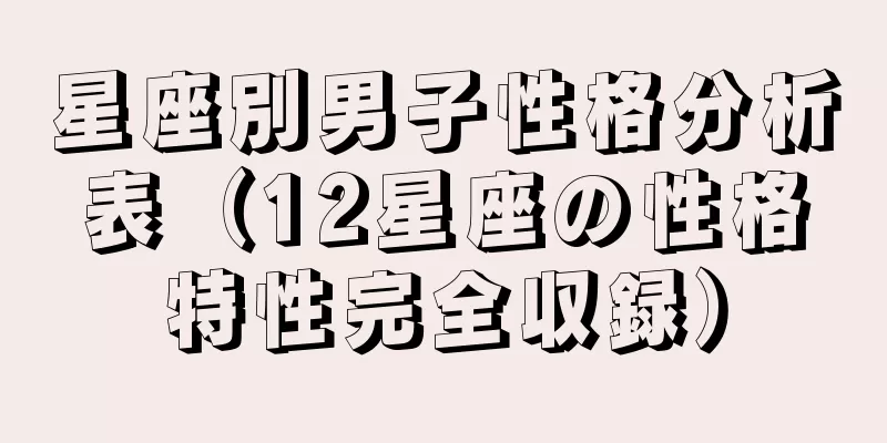 星座別男子性格分析表（12星座の性格特性完全収録）