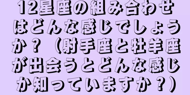 12星座の組み合わせはどんな感じでしょうか？（射手座と牡羊座が出会うとどんな感じか知っていますか？）