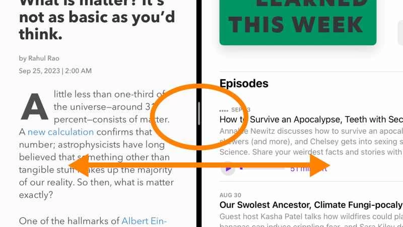 在 iPad 上調整分割畫面視圖的大小