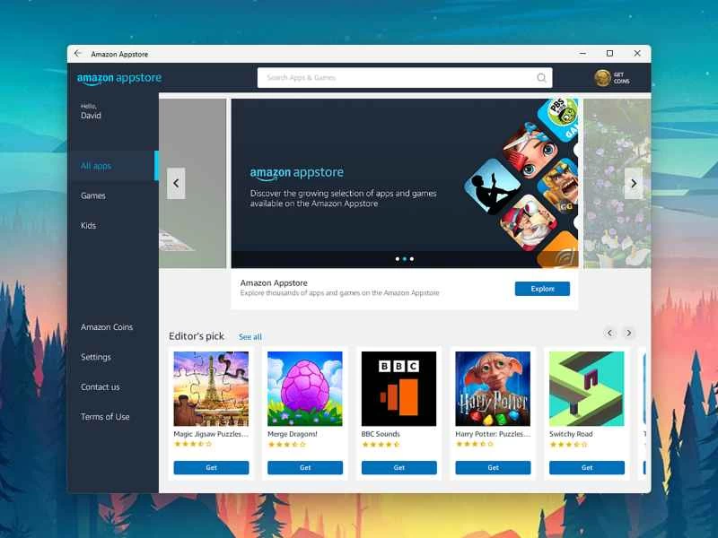 亞馬遜應用程式商店可以讓您在 Windows 電腦上運行安卓應用程式和遊戲。
