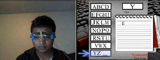 洪都拉斯少年發明廉價簡易的殘障人士眼動追蹤設備