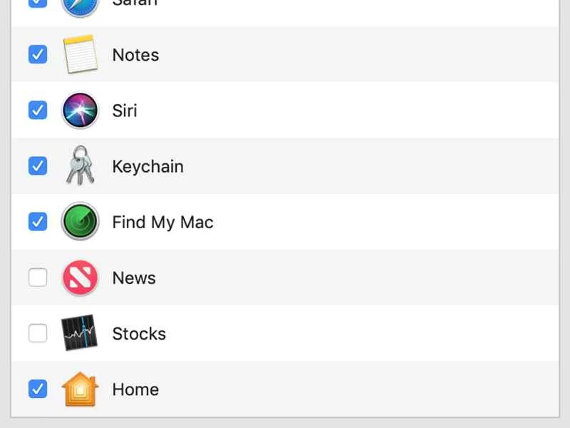 具有「尋找我的Mac」功能的MacOS設定畫面。