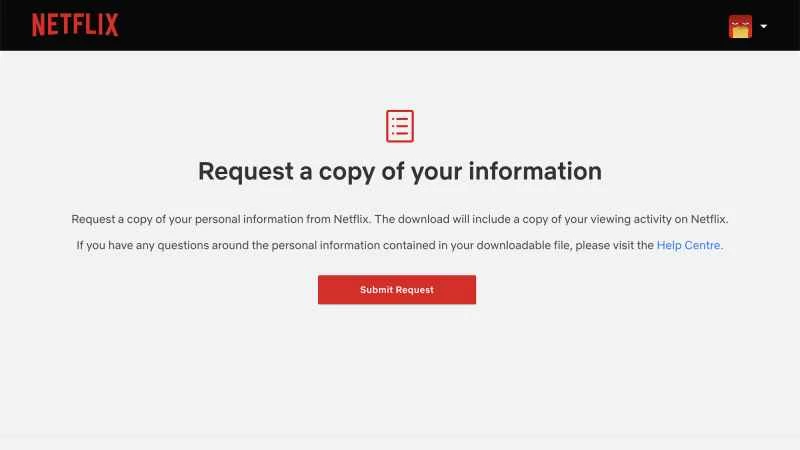 Netflix 請求資料螢幕副本