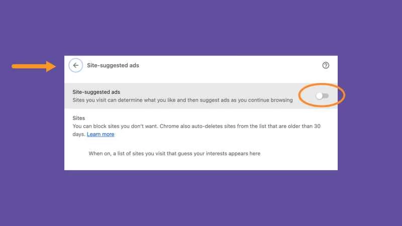 Google Chrome 新廣告設定選單