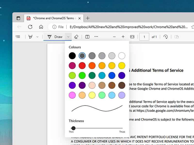 在 Microsoft Edge 瀏覽器上簽署文件的人員