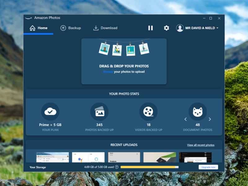 亞馬遜照片嚮導的螢幕截圖