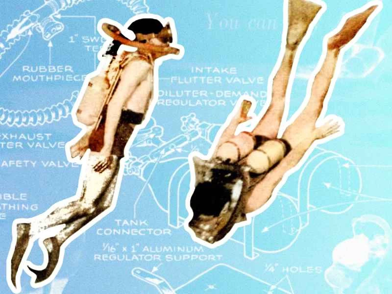 請不要按照這篇 1953 年的自製潛水裝備教學來製作潛水裝備。