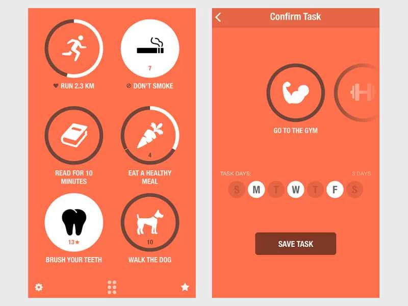 Streaks 應用程式可以幫助你追蹤習慣。