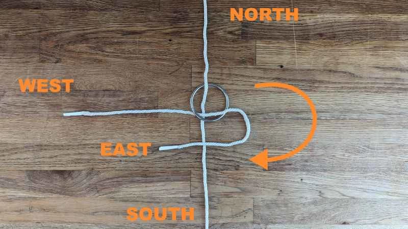 如何打盒結（步驟2）