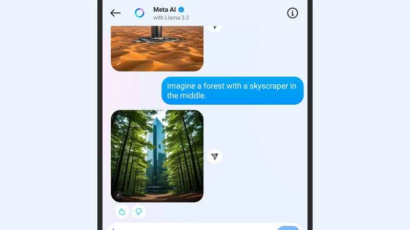 與人工智慧聊天的截圖