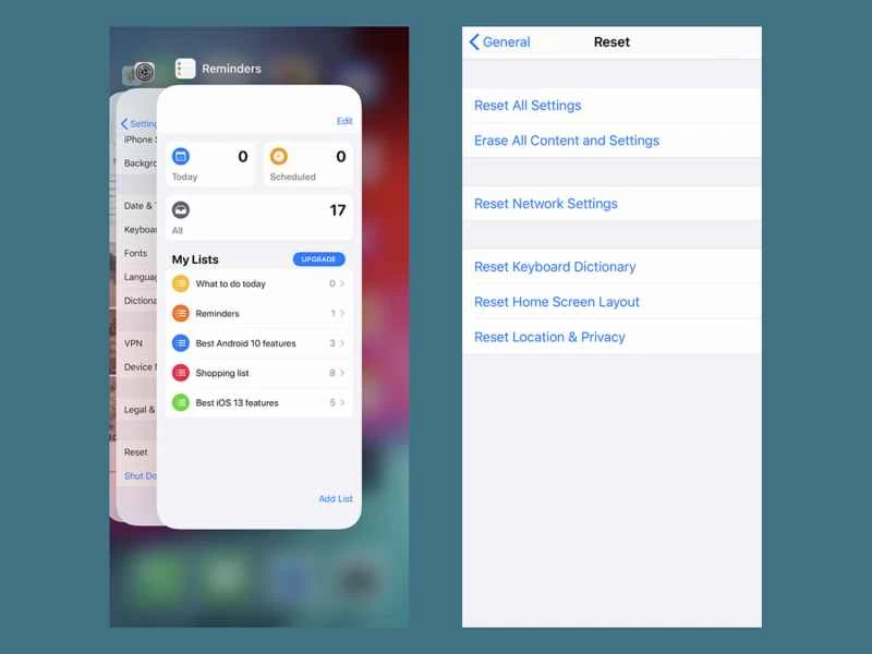 iOS 13 重設螢幕截圖