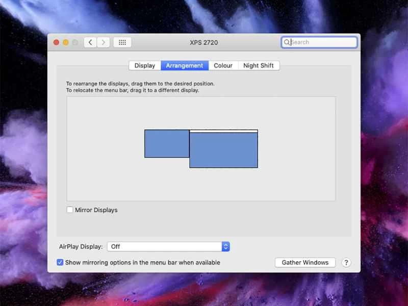 macOS 蘋果電腦上的顯示選項