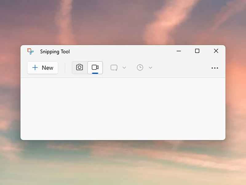 Windows截圖工具，設定為錄製畫面。