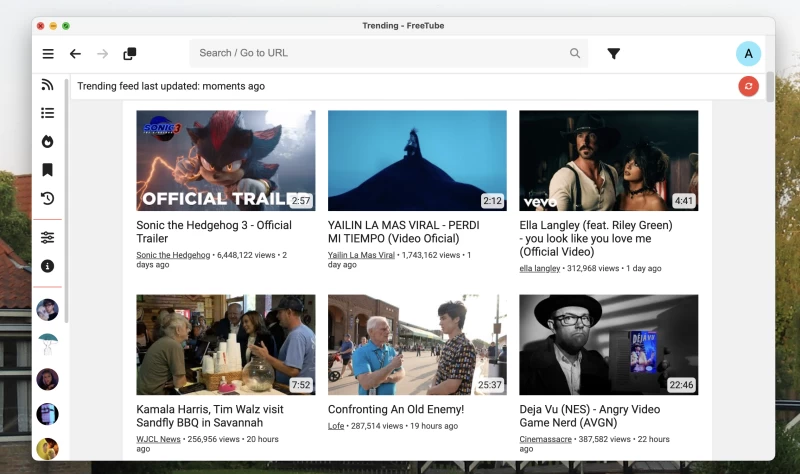 免費頻道上的熱門頁面