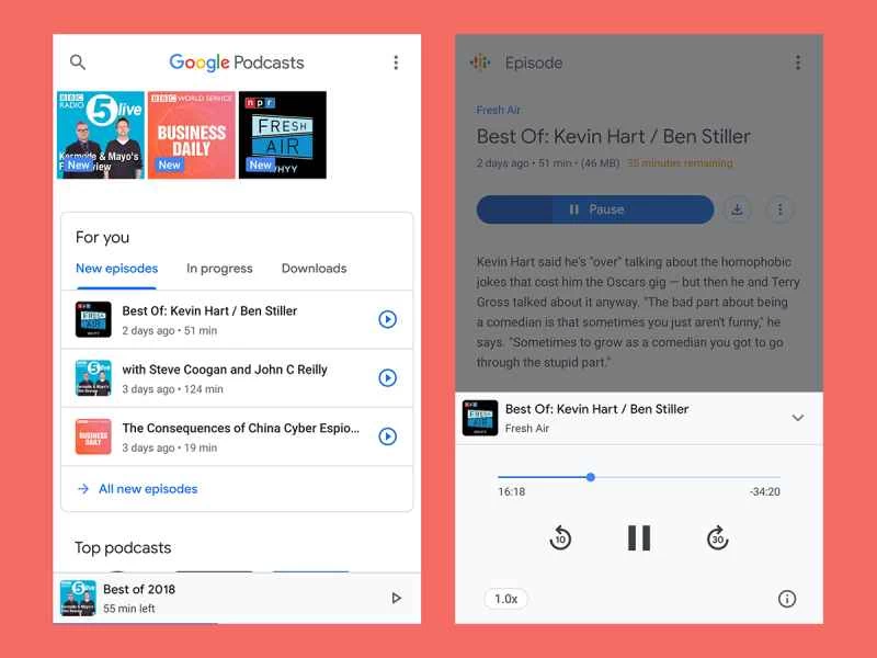 Google Podcasts 應用