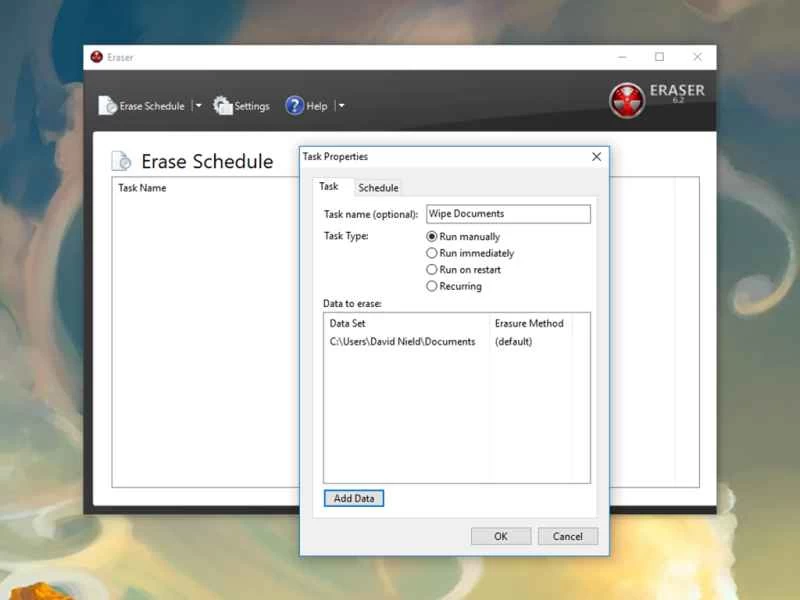 橡皮擦，一款可以永久刪除電腦硬碟檔案的工具。