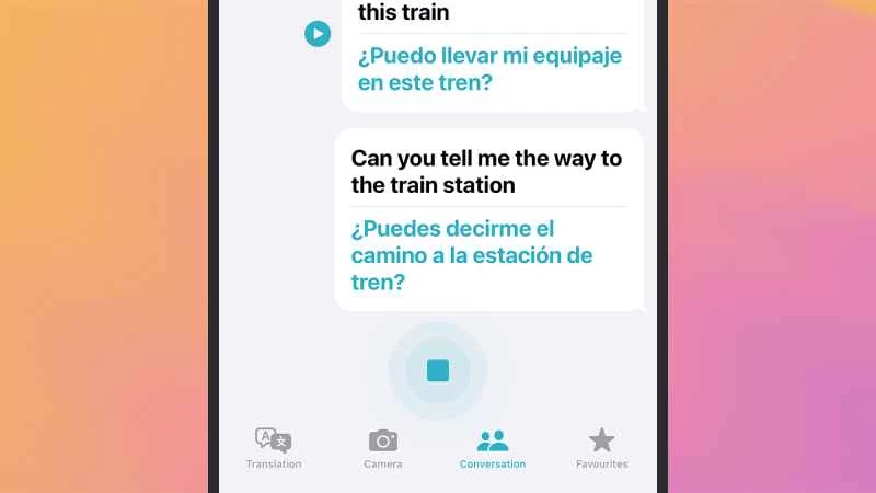 蘋果翻譯對話模式截圖