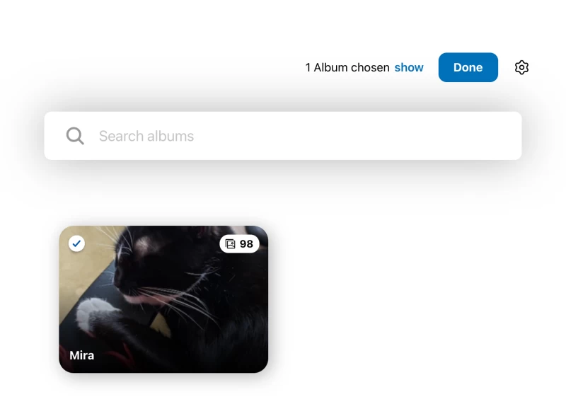 蘋果照片中的相簿菜單