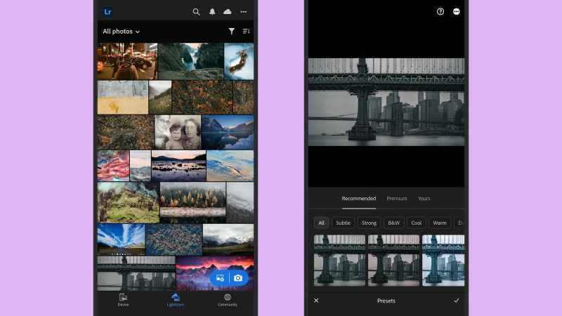 手機版 Lightroom 截圖