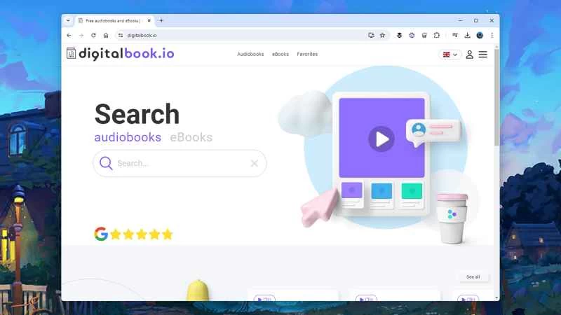 電子書搜尋頁面截圖