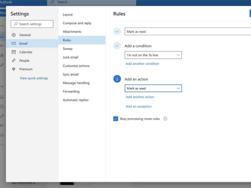 在 Outlook 中設定規則