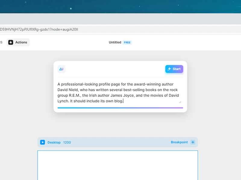 像 Framer 這樣的 AI 生成工具可以幫助你建立帶有文字提示的網站。