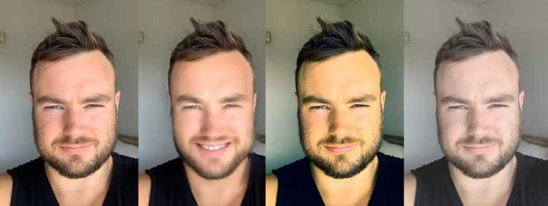 一組四張編輯糟糕的照片