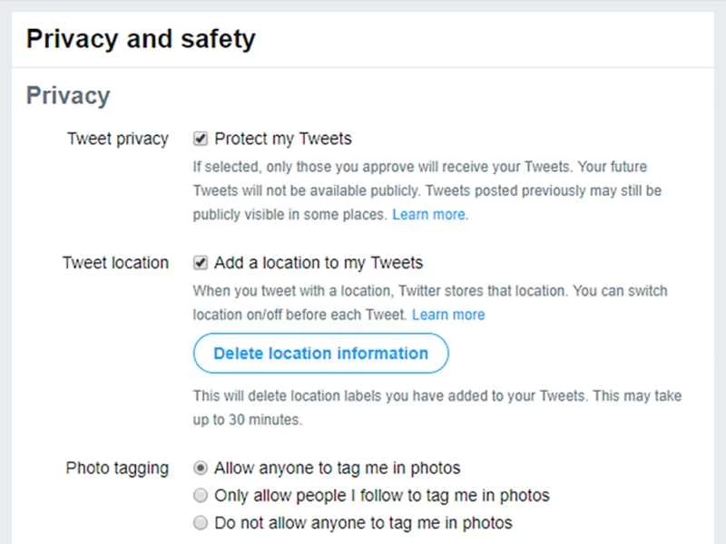 在 Twitter 上，您可以選擇保護您的推文並將其設為私密狀態。
