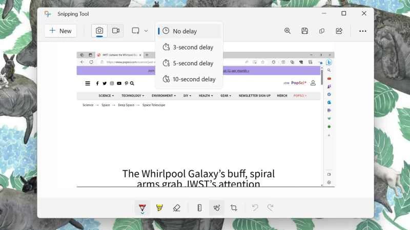 Windows截圖工具正在截取網頁文章的螢幕截圖。