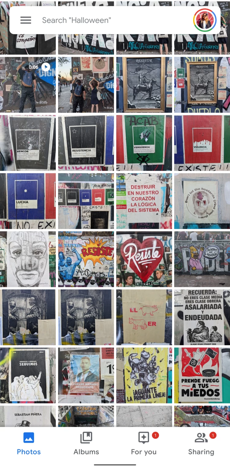 安卓手機上的Google相簿介面。