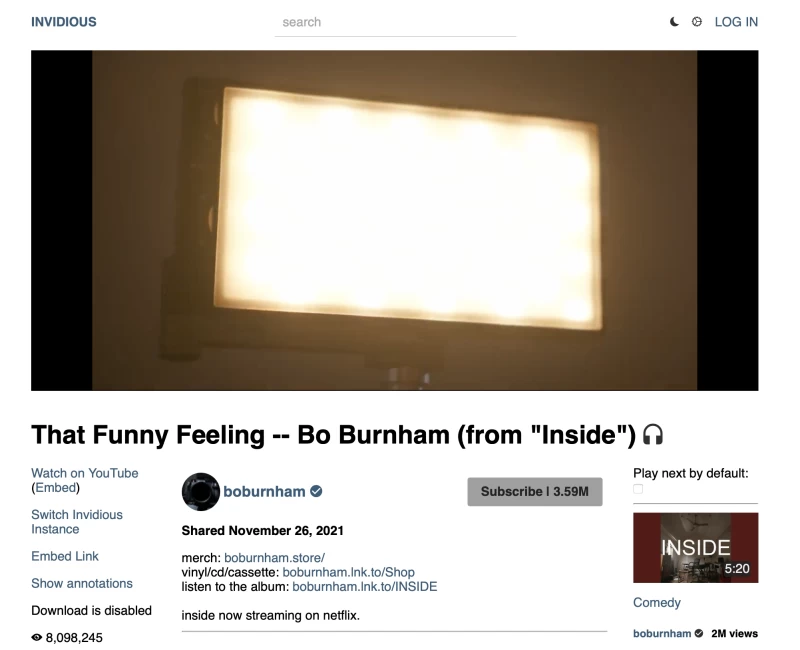 使用不安全的瀏覽器觀看 YouTube 影片