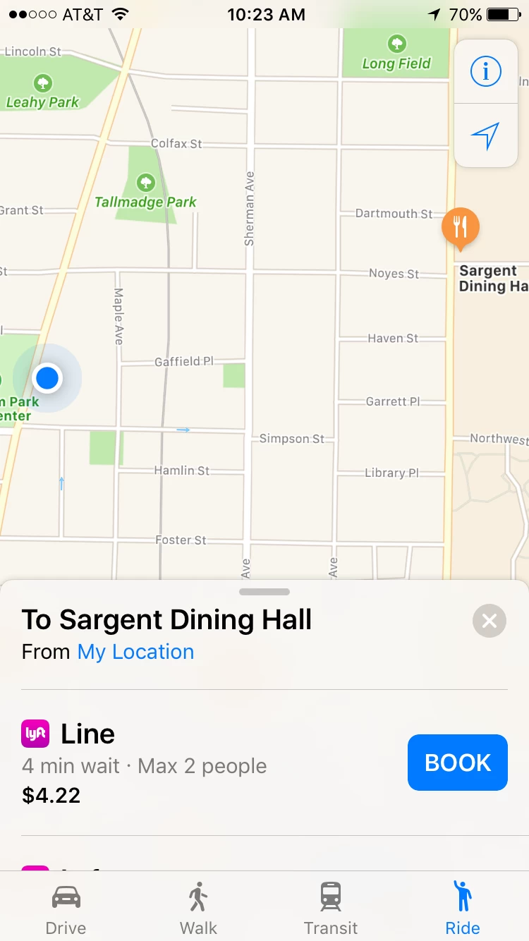 iOS 10 中的全新 Apple Maps 應用程式