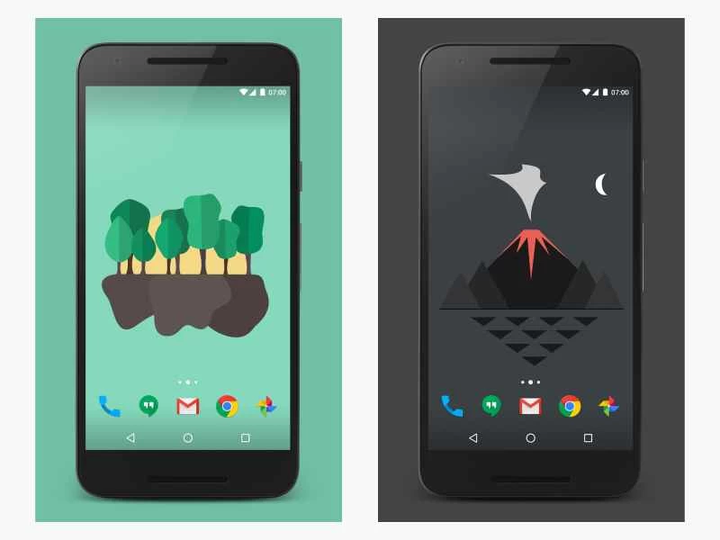 Material Islands 安卓動態桌布。