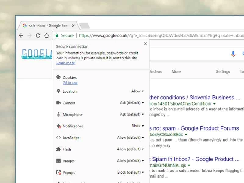 網頁瀏覽器顯示綠色掛鎖圖標，表示HTTPS安全協定。