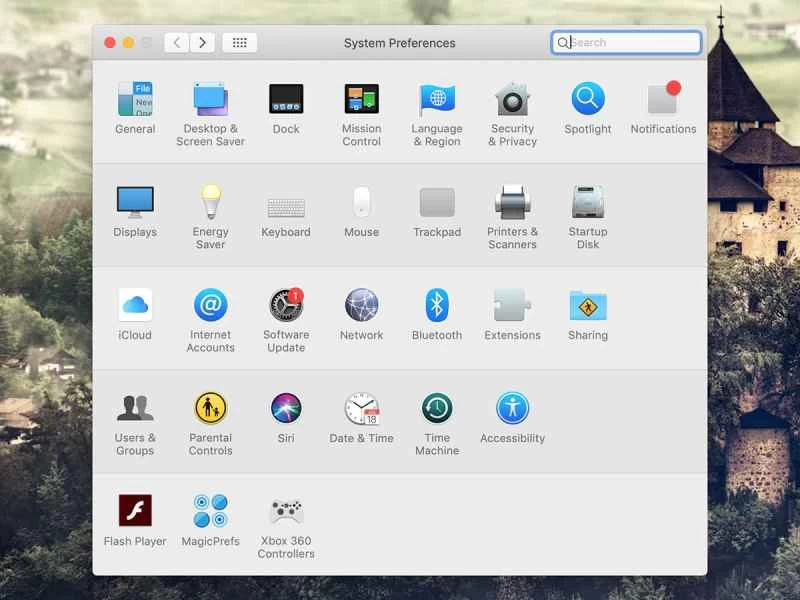 macOS 系統偏好設定
