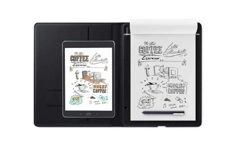 Wacom Bamboo Folio 智慧繪圖板，可將手寫內容轉換為數位筆記。