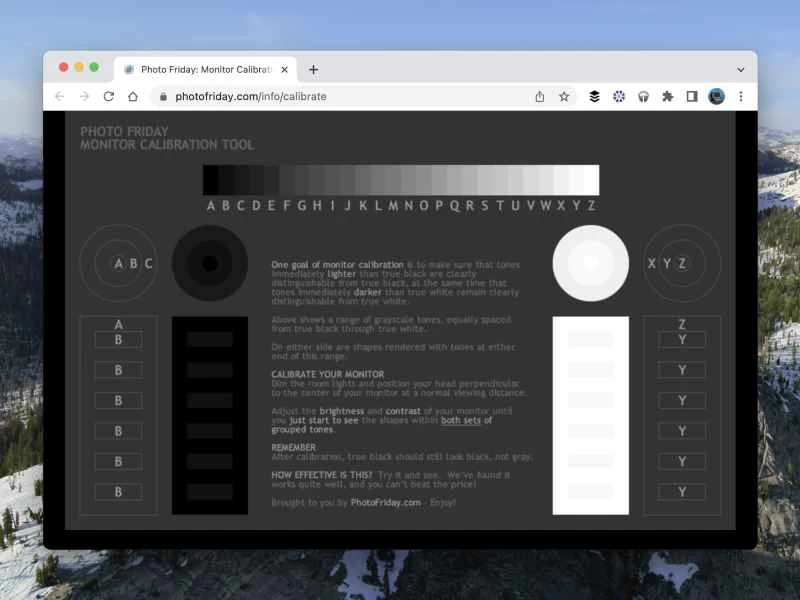Photo Friday 的顏色校準工具，可以在網路上找到。