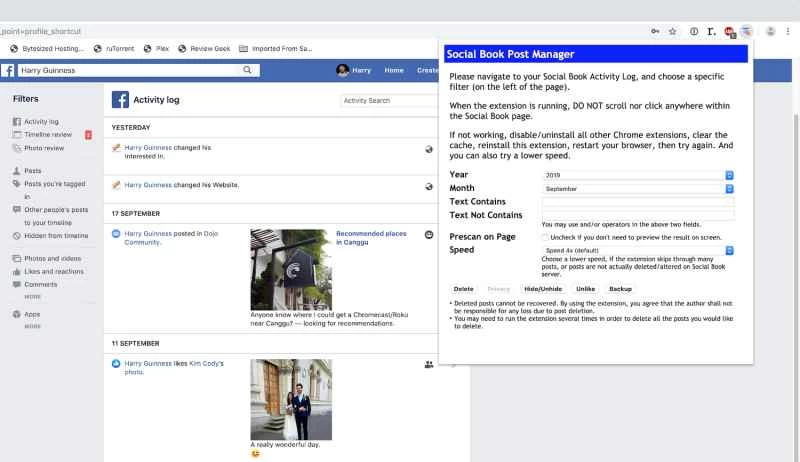 社交書籍貼文管理器介面